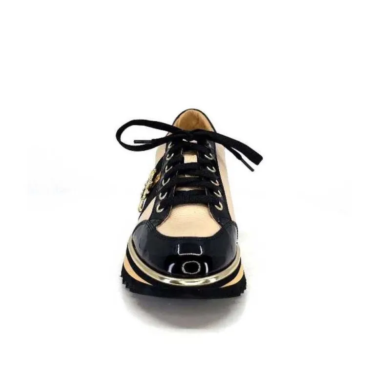 Ivoire H985M Cuir Vernis Noir Beige