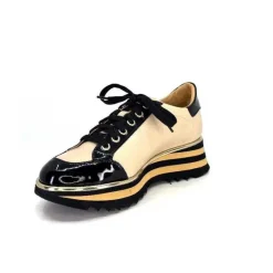 Ivoire H985M Cuir Vernis Noir Beige