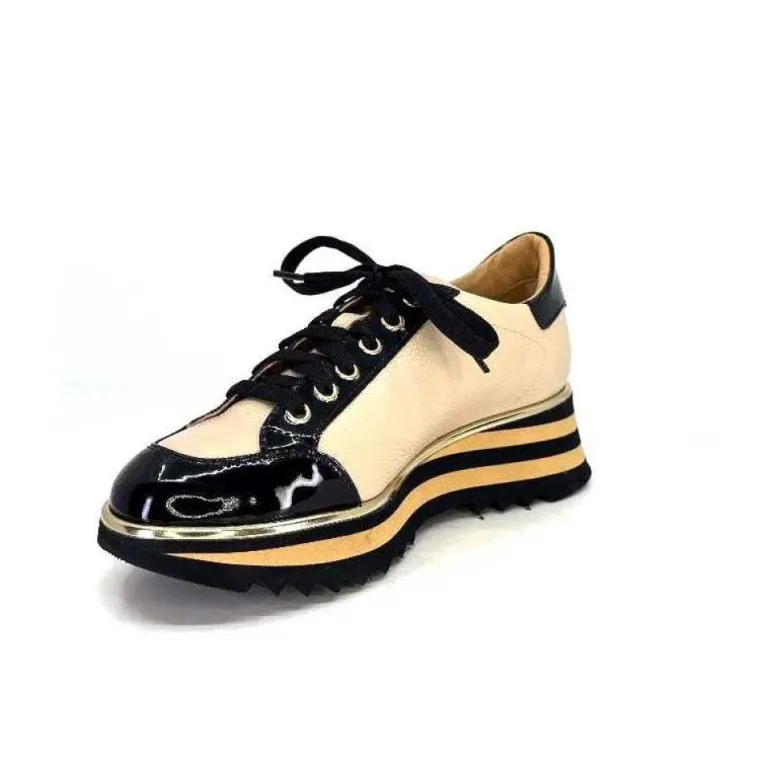 Ivoire H985M Cuir Vernis Noir Beige