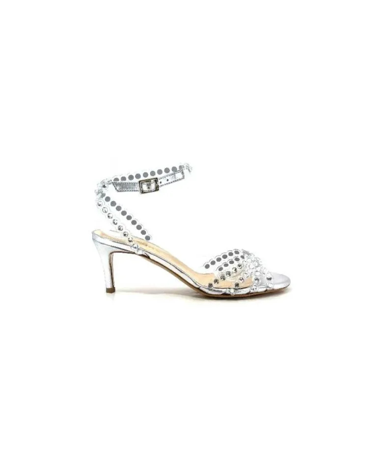 Ivoire Linda Cuir Metal Argent