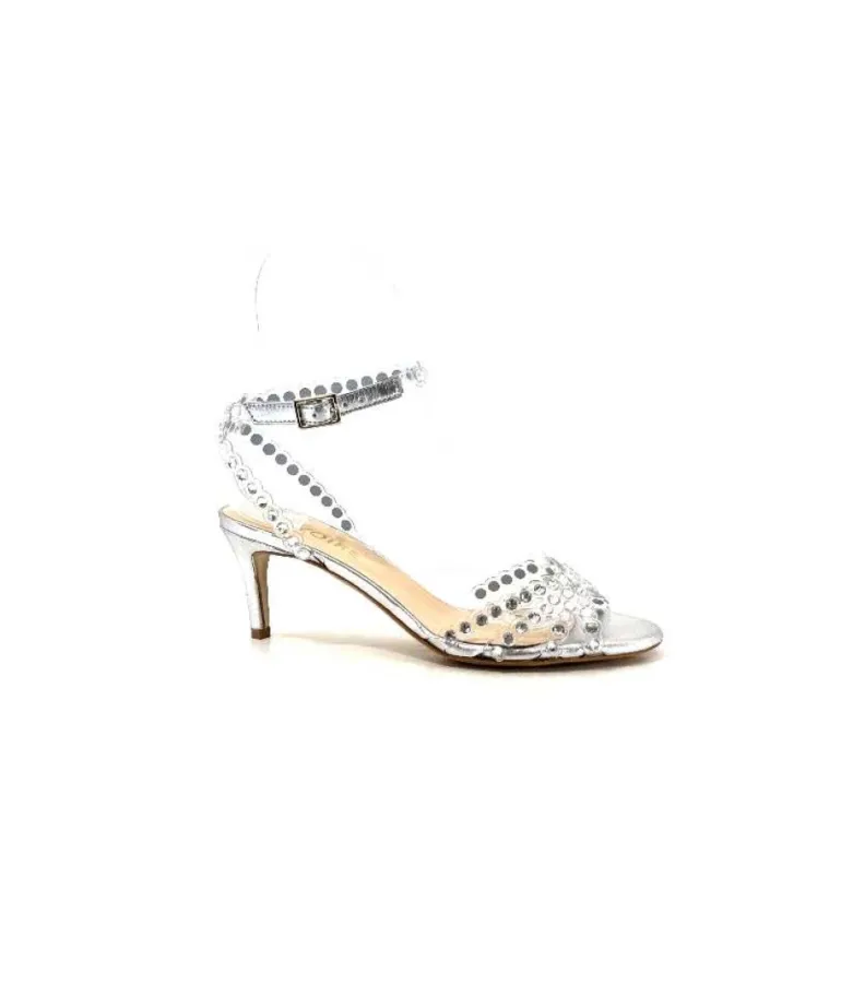 Ivoire Linda Cuir Metal Argent