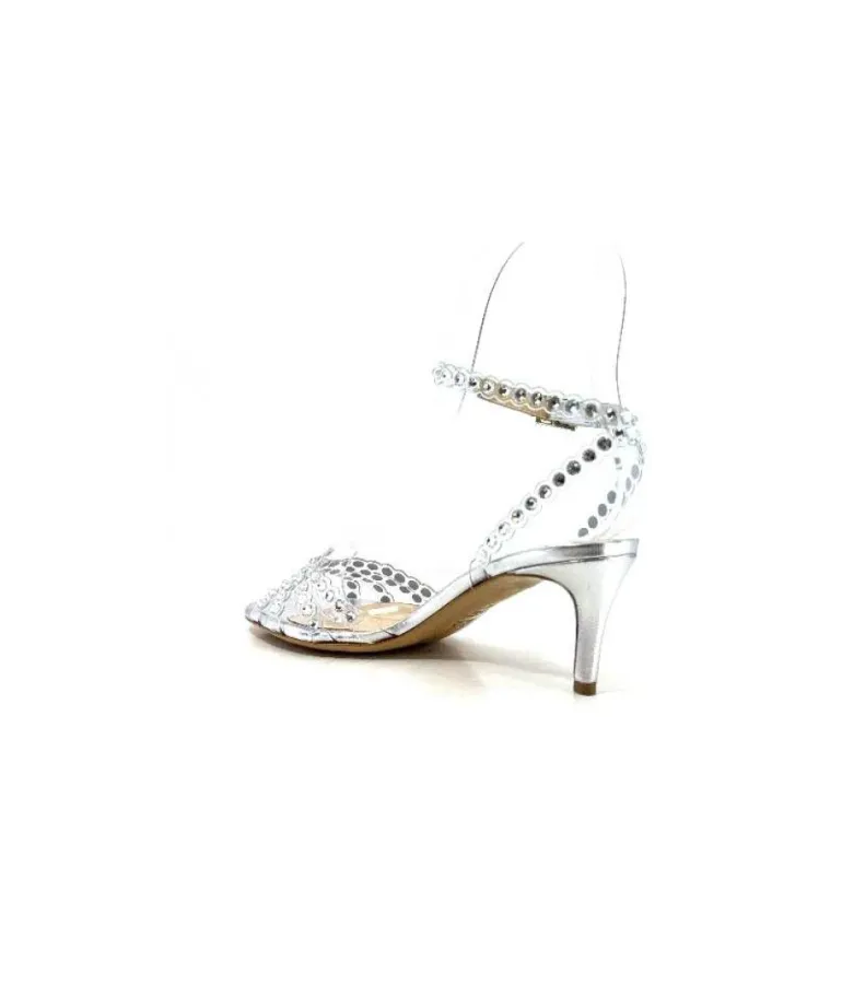 Ivoire Linda Cuir Metal Argent