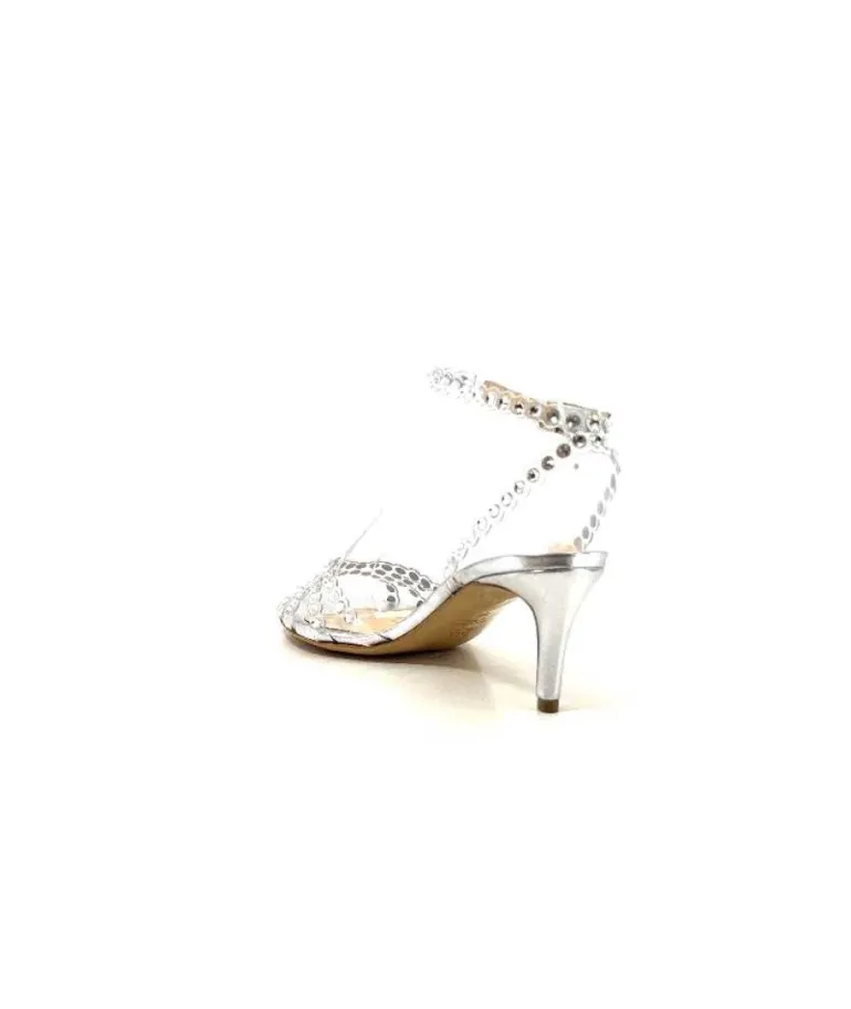 Ivoire Linda Cuir Metal Argent