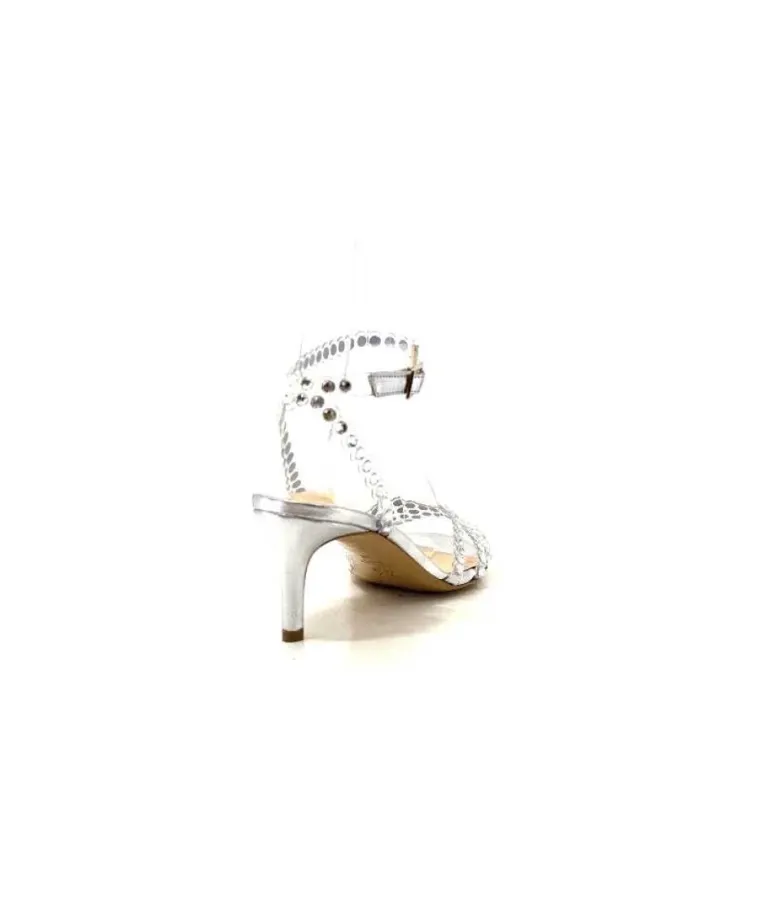 Ivoire Linda Cuir Metal Argent