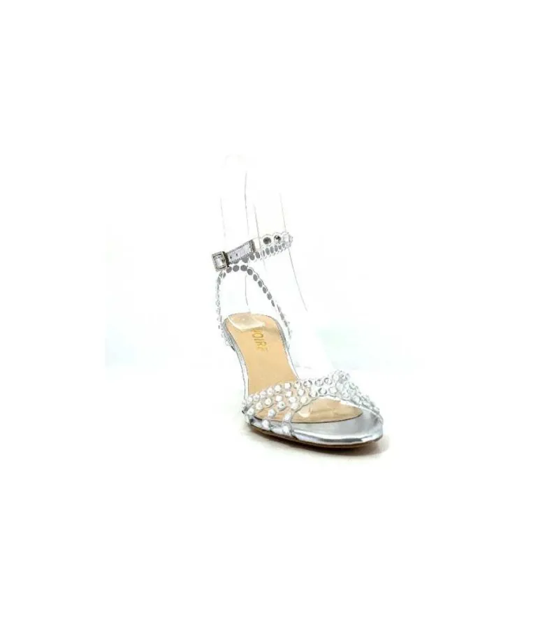 Ivoire Linda Cuir Metal Argent