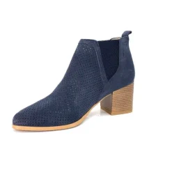 Ivoire S674 Cuir Daim Bleu Marine