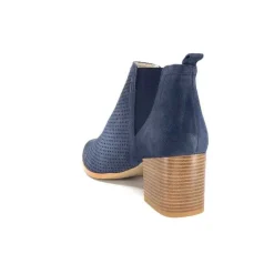 Ivoire S674 Cuir Daim Bleu Marine