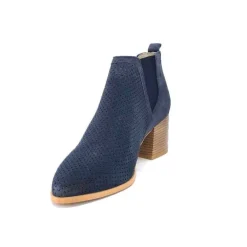 Ivoire S674 Cuir Daim Bleu Marine