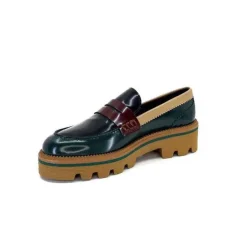 J.Hay 1128 Cuir Glacee Vert Noir Bordeaux
