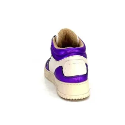 Meline 22Db Cuir Creme Et Violet