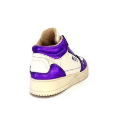 Meline 22Db Cuir Creme Et Violet