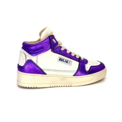 Meline 22Db Cuir Creme Et Violet