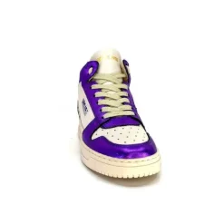 Meline 22Db Cuir Creme Et Violet