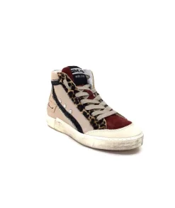 Meline Nkc320 Cuir Nacre Nude Daim Rouge Paillette Noir