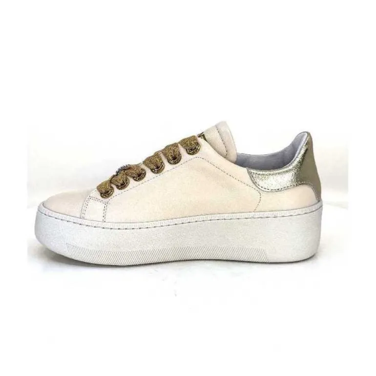 Meline Pf222 Cuir Creme Et Dore