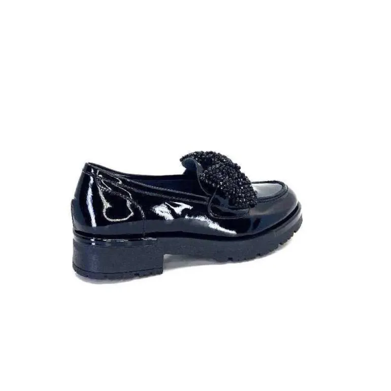 Mocassins Myma 6765 Cuir Vernis Noir