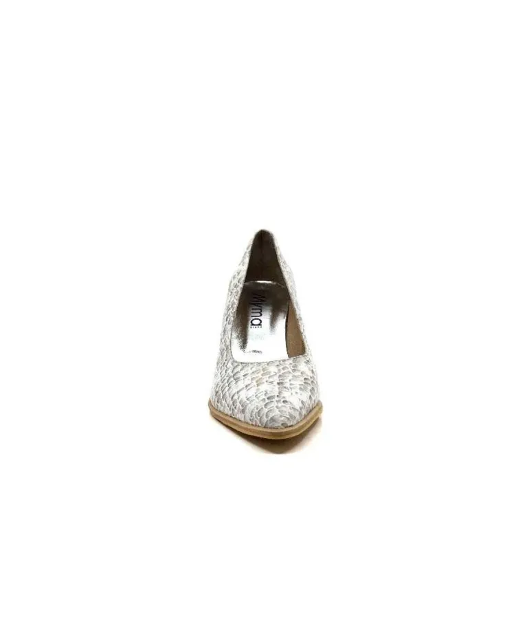 Myma 6530/04 Cuir Blanc & Argent