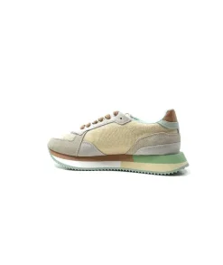 No Name Mia Jogger Daim Textile Beige Pastel Vert