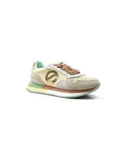 No Name Mia Jogger Daim Textile Beige Pastel Vert