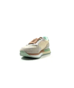 No Name Mia Jogger Daim Textile Beige Pastel Vert