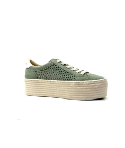 No Name Spice Sneaker Cuir Vert D'Eau