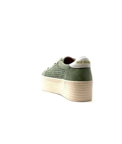 No Name Spice Sneaker Cuir Vert D'Eau