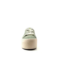 No Name Spice Sneaker Cuir Vert D'Eau