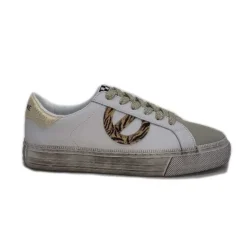 No Name Strike Side Cuir Blanc Or