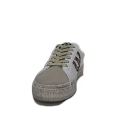 No Name Strike Side Cuir Blanc Or