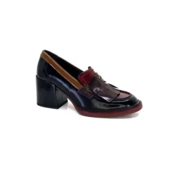 Pertini 32321 D4 Cuir Glace Noir Bordeaux