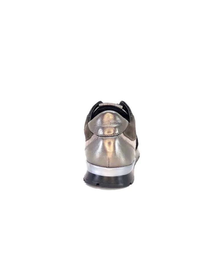 Reqins Electra Mix Daim Noir, Gris Cuir Acier & Cuir Vernis Noir