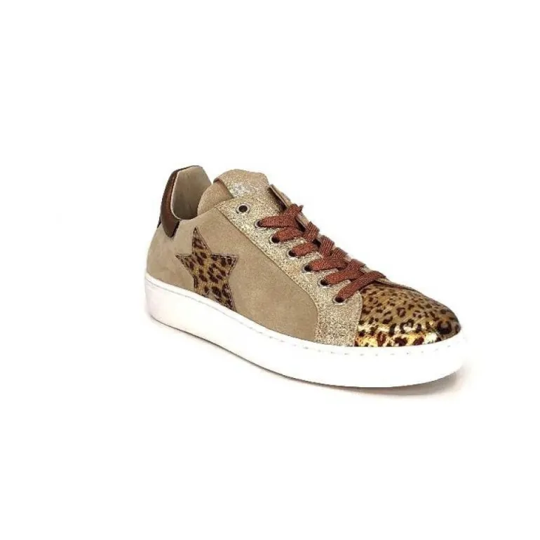 Reqins Sun Stella Mix Cuir Daim Beige