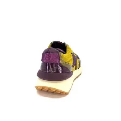 Reqins Urania Mix Cuir Violet Textile Moutarde