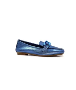 Requins Hartega Cuir Metal Bleu