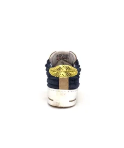 Semerdjian Smr Maya 8676 Velours Bleu Daim Beige