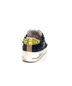 Semerdjian Smr Maya 8676 Velours Bleu Daim Beige