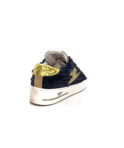 Semerdjian Smr Maya 8676 Velours Bleu Daim Beige