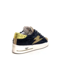 Semerdjian Smr Maya 8676 Velours Bleu Daim Beige