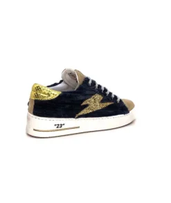 Semerdjian Smr Maya 8676 Velours Bleu Daim Beige