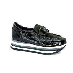 Softwaves 7.78.61 Cuir Vernis Et Daim Kaki