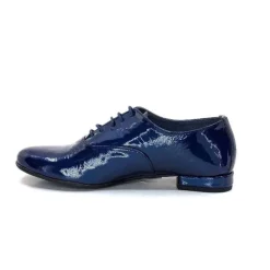 Xavier Danaud Cross Cuir Vernis Bleu