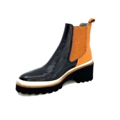 Xsa 9176 Calf Cuir Noir Camel