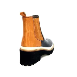 Xsa 9176 Calf Cuir Noir Camel