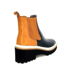 Xsa 9176 Calf Cuir Noir Camel