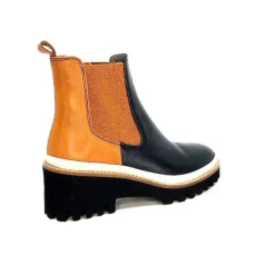 Xsa 9176 Calf Cuir Noir Camel