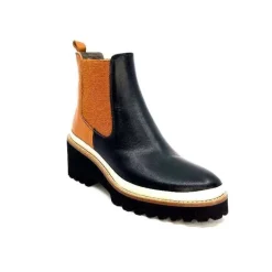 Xsa 9176 Calf Cuir Noir Camel