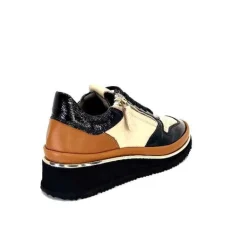 Xsa 9809 Cuir Noir, Marron & Creme