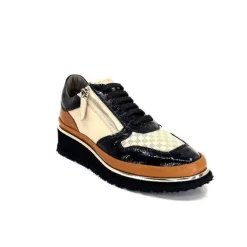 Xsa 9809 Cuir Noir, Marron & Creme