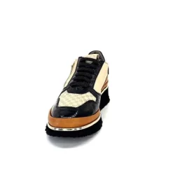 Xsa 9809 Cuir Noir, Marron & Creme