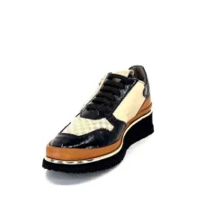 Xsa 9809 Cuir Noir, Marron & Creme